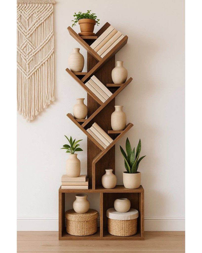 کتابخانه چوبی مدل پرواز